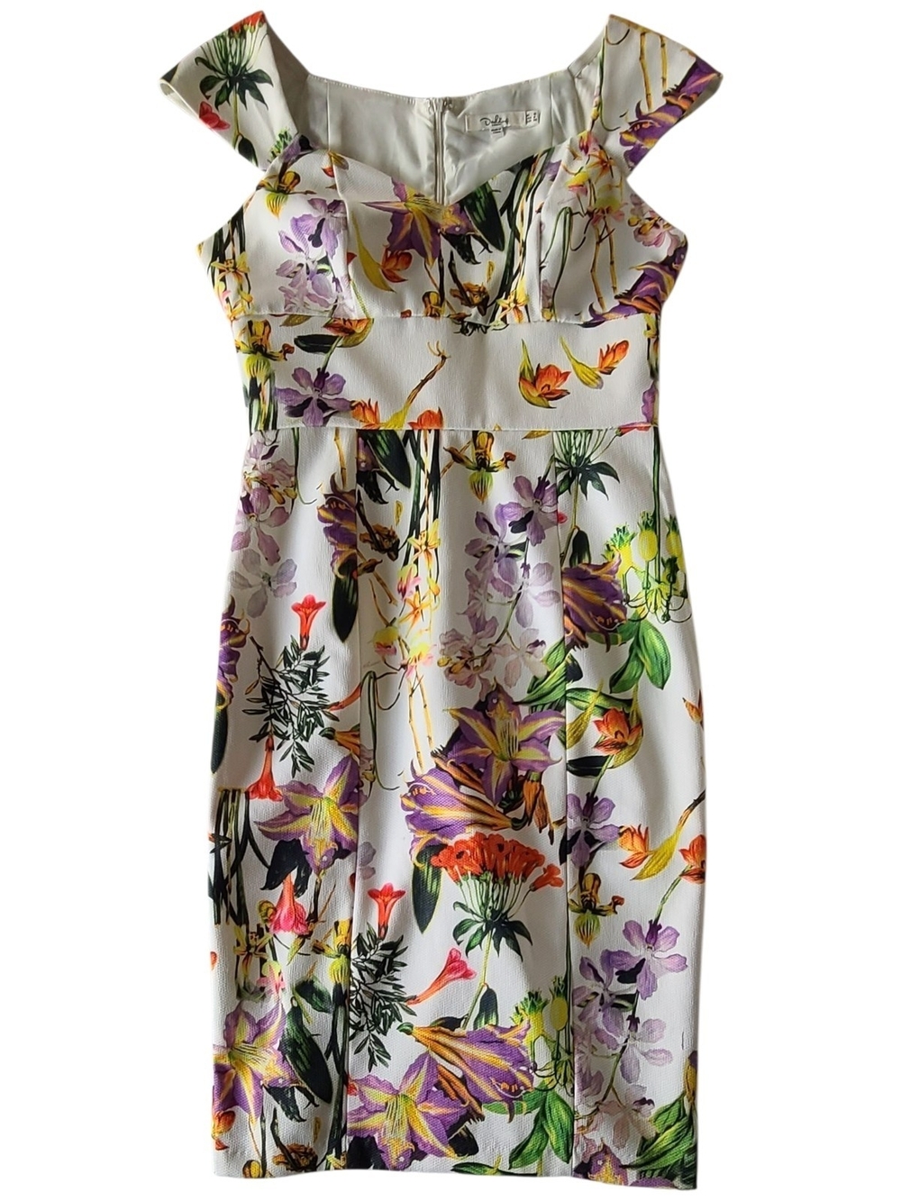 Off-Shoulder Floral Sheath Dress